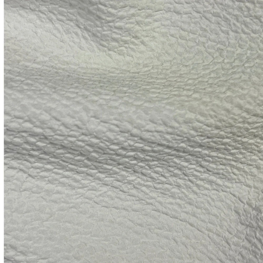 Zara Top Statement Ribbed Knit V‎ Neck White Puff Seersucker Sleeve Turkey L